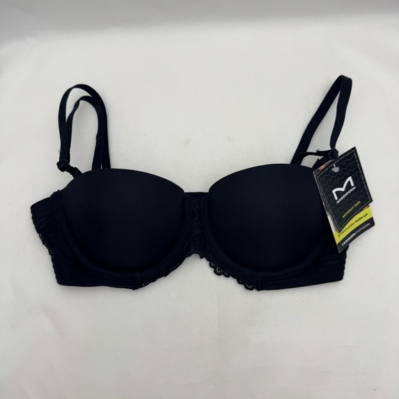 Maidenform Other - Maidenform Strapless Push-Up Bra Black Underwire Sz 34A